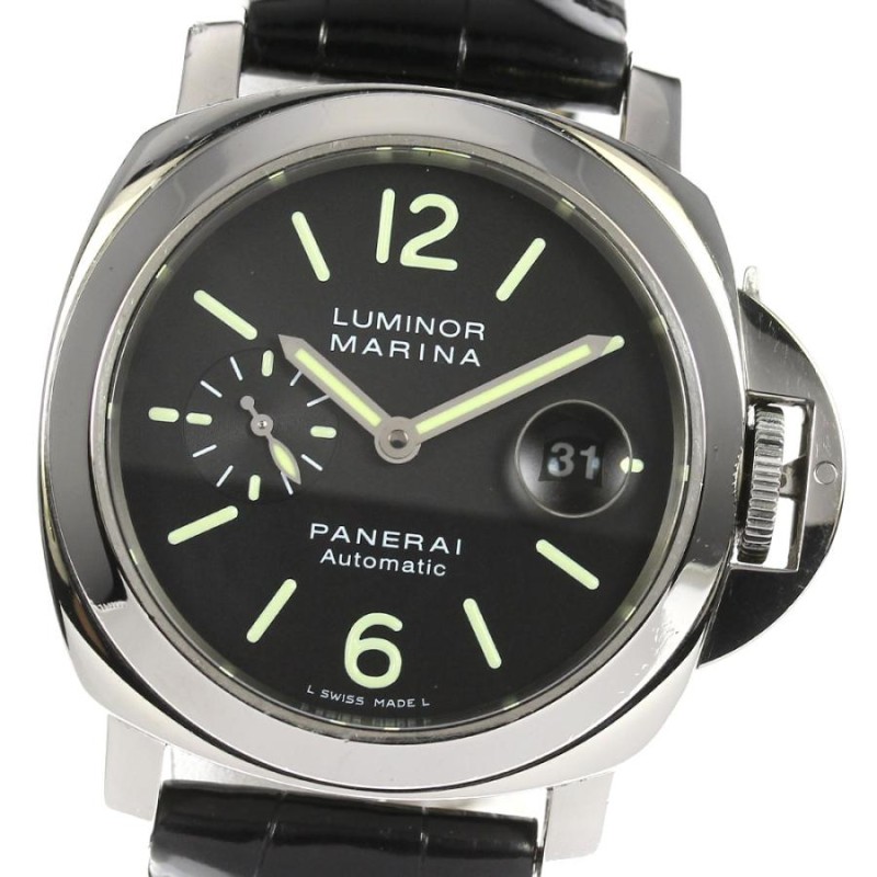 ★箱・保証書付き【PANERAI】パネライ ルミノールマリーナ デイト スモールセコンド PAM00104 自動巻き メンズ_711214