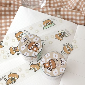 小貓熊的一天-3cm白墨PET紙膠帶