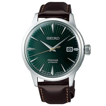 SEIKO Presage 調酒師 紳士機械腕錶-綠面皮錶帶 SRPD37J1/4R35-01T0M_SK028 送禮 禮物 推薦