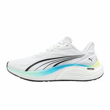Puma 慢跑鞋 Electrify Nitro 4 Wns 女鞋 白 藍 輕量 支撐 緩衝 運動鞋 310788-13