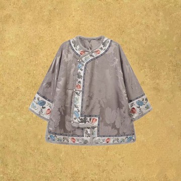 【瑤影】新中式復古/桑蠶絲重工刺繡水貂毛棉服