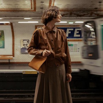 Elborn皮衣外套女皮夾克2025年新款復古女士短款pu皮衣外套小個子