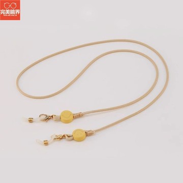 眼鏡掛鏈 眼鏡防滑鏈 韓風眼鏡鏈蠟繩笑臉口罩掛繩兒童防丟墨鏡鏈眼鏡鏈掛脖老年