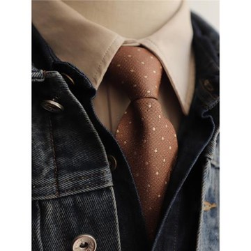 節約五分鐘商務咖啡色一拉得領帶