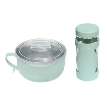 免運 sl 304不鏽鋼玻璃禮盒組(餐碗+隨身杯) r-3800+s-9600-1 台灣製