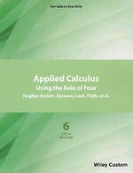 Applied Calculus: Using the Rule of Four (Custom Ed.) (6版) Hughes-Hallett 2018 John Wiley