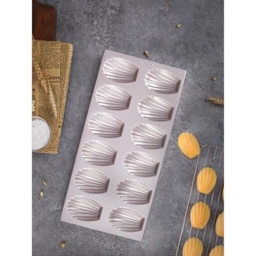 CHEFMADE學廚12連杯瑪德琳扇貝形貝殼蛋糕模長條烤箱烤盤烘焙工具