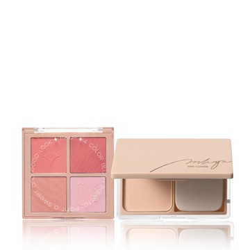 MKUP 美咖【新品上市】白裡透紅四色腮紅盤＋Under Cover 去你的瑕疵粉餅SPF15
