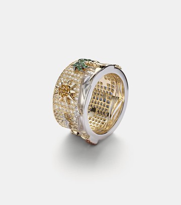 Yvonne Léon 24 Heures 9kt gold ring with gemstones
