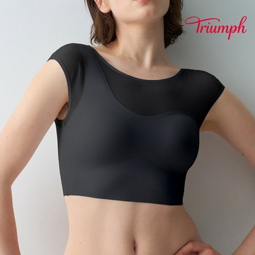 Athleisure 城市律動系列 輕透短版上衣 經典黑