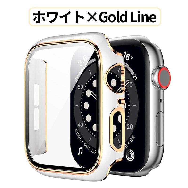 5年保証』 アップルウォッチ カバー apple watch ケース 保護 ゴールド シルバー ライン 44mm 40mm 42mm 38mm  se