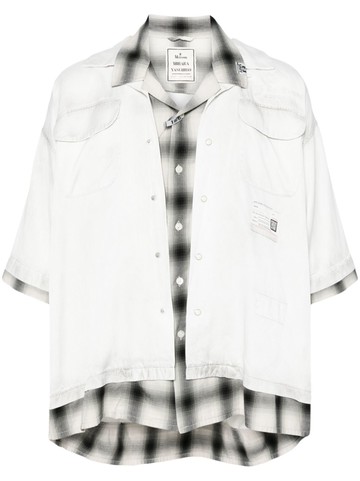 Maison MIHARA YASUHIRO - double-layered twill shirt - men - Rayon/Cotton/Cotton/Rayon - 46 - Grey