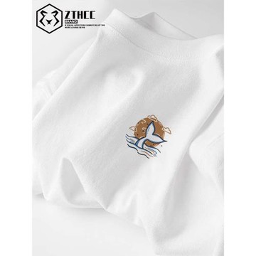 t恤男夏季短袖男款2025新款潮牌體恤白色純棉上衣服圓領情侶半袖