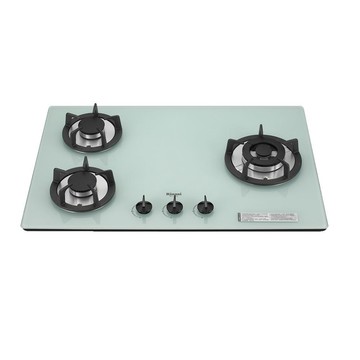 Rinnai 檯面式防漏玻璃三口爐 白色玻璃 RB-302GH(LPG)