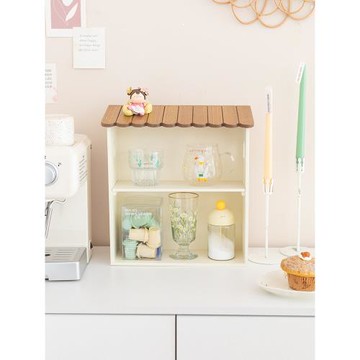 阿楹 咖啡杯子收納盒法式廚房labubu盲盒手辦飄窗書桌柜置物架小