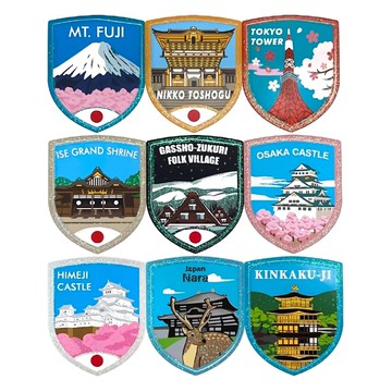 A-ONE 俄羅斯旅遊貼紙 SR2 9張 各國旅遊蒐集紀念地標貼紙 6x7.5 cm  彩色  五彩蔥彩色  1組