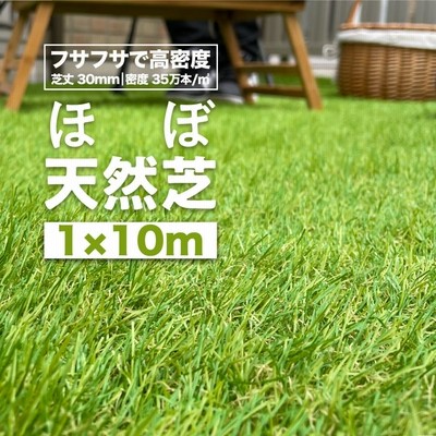 人工芝 ロール 1m×10m 高密度 芝丈35mm U字ピン付き ガーデニング 除草