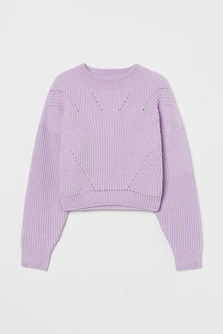 H & M - 針織套衫 - 紫色