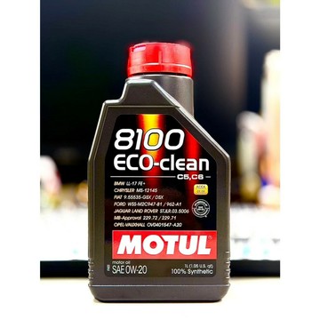 『油工廠』MOTUL 8100 ECO-CLEAN 0W20 C6 LL-17 FE+ 229.72 全合成 機油 1L