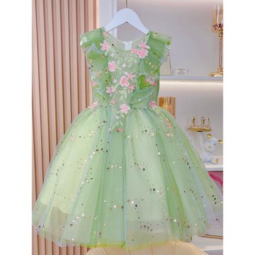 女童公主裙蓬蓬紗夏裝女孩夏季連衣裙2025新款兒童裝洋氣禮服裙子