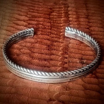 【Captain Flint銀飾】925純銀流紋手環 台灣製 手工銀飾 極簡風