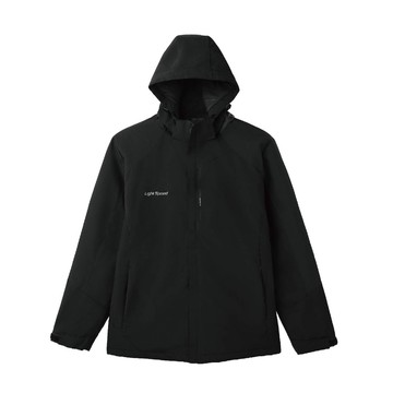 防風防水蓄熱保暖外套-黑色3L