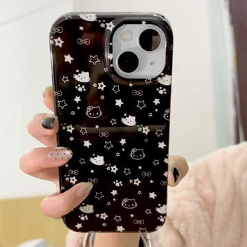 免運+隔日🚚手機殼/滿屏線條星星Kt/適用於蘋果17promax 16Pro 15plus 14 13 12 11防摔