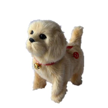 跨境貨源電動毛絨玩具觸控金毛廠家現貨走路搖尾巴兒童玩具禮品狗