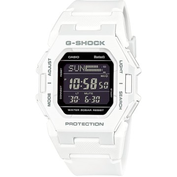 CASIO 卡西歐 G-SHOCK 纖薄時尚未來感藍牙運動電子錶 手錶-白 GD-B500-7