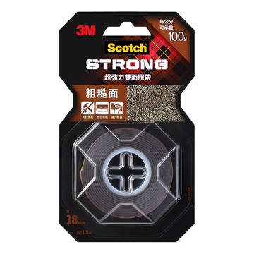 3M™ 超強力雙面膠帶—粗糙面 18mm x 1.5M