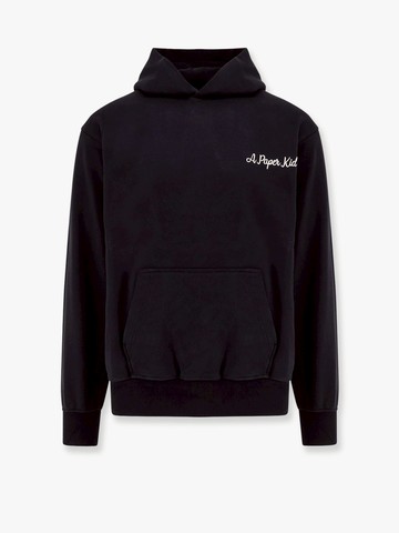 Cotton sweatshirt with logo embroidery on the front - A PAPER KID - gender_Man
