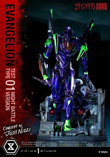 【Prime 1 Studio】 UDMEVA-03NB 新世紀福音戰士 EVA初號機 Josh Nizzi 設計師 夜戰款 雕像