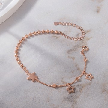 [925純銀]MARIGOLD星連星不對稱手鍊(收禮者自選顏色) -銀/玫瑰金