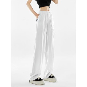 冰絲褲子男夏季涼爽透氣空調褲速干運動褲休閑長褲直筒寬松闊腿褲