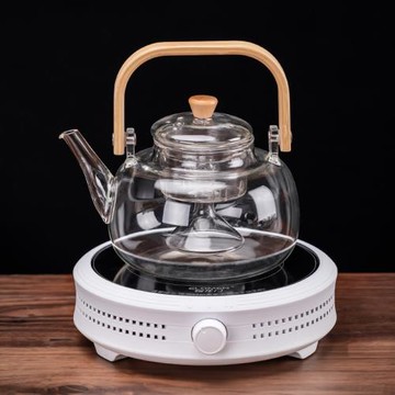 玻璃燒水壺家用耐熱圍爐煮茶茶壺煮茶器煮茶壺電陶爐煮茶蒸茶套裝