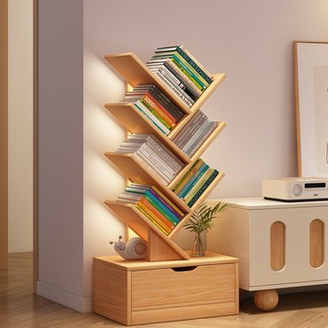 樹形書架現代簡約家用多層置物架落地一體收納架創意新款簡易書櫃 幸福驛站