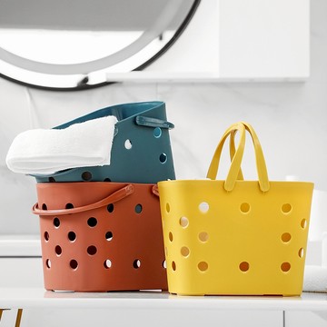 E.City_馬卡龍手提瀝水收納置物籃