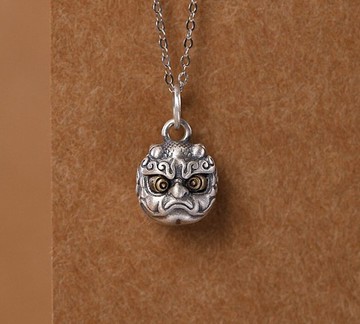 中國神話動物吊墜女士創意泰國銀 925 銀頭