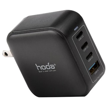 HODA 好貼 GaN氮化鎵 65W 智慧方型三孔電源供應器  黑色  1個
