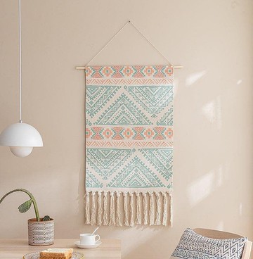 精品快銷 北歐風波西米亞掛毯編織背景墻壁毯民宿臥室床頭裝飾布藝掛畫掛布
