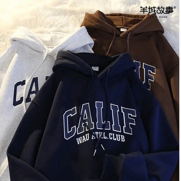 【羊城故事】帽t 連帽t  韓國帽t oversize 寬鬆帽t 帽t 女 韓系上衣 大學t長袖 長袖上衣 秋冬穿搭