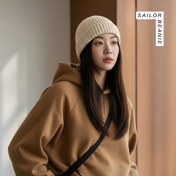 極簡潮流 韓版針織毛帽 秋冬保暖 毛線帽 帽子 生日禮物 交換禮物 男生 女生(香草)