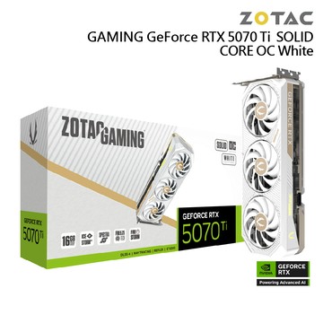 【蝦皮直營】ZOTAC RTX 5070 Ti SOLID CORE OC White Edition 顯示卡 廠商直送