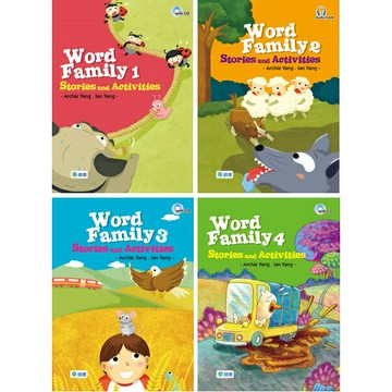 【華通書坊】Word Family Stories and Activities 1-4(附QR CODE隨掃即聽音檔/CD)楊耀琦 師德文教華通書坊/姆斯