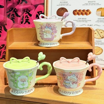 ✨元氣新品✨少女生日禮物fufu小羊高顏值卡通馬克杯送情侶閨蜜姐妹有意義禮品KXNO