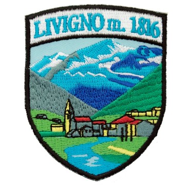 DIY刺繡徽章 旅遊布章 義大利刺繡 利維尼奧地標 標幟布章 刺繡布貼裝飾布貼 _廠商直送