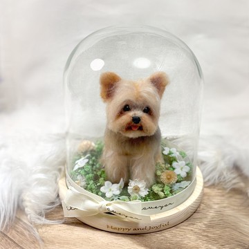 羊毛氈客製化背景| 綠白花海| 玻璃罩背景加購項目|生日情人送禮