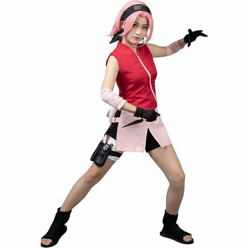 Procosplay 春野 サクラ はるの さくら コスプレ 衣装 コスチューム 忍者 くノ一 くのいち 第二部 青年編 和風 仮装 変装 Mp000 通販 Lineポイント最大get Lineショッピング