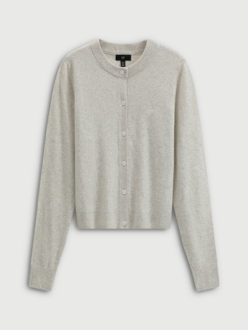 女裝 Logo刺繡圓領針織外套 CashSoft系列-淺灰色