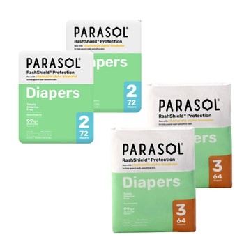 Parasol Clear + Dry 新科技水凝尿布-4包/箱(S/M各2包)黏貼式 箱購